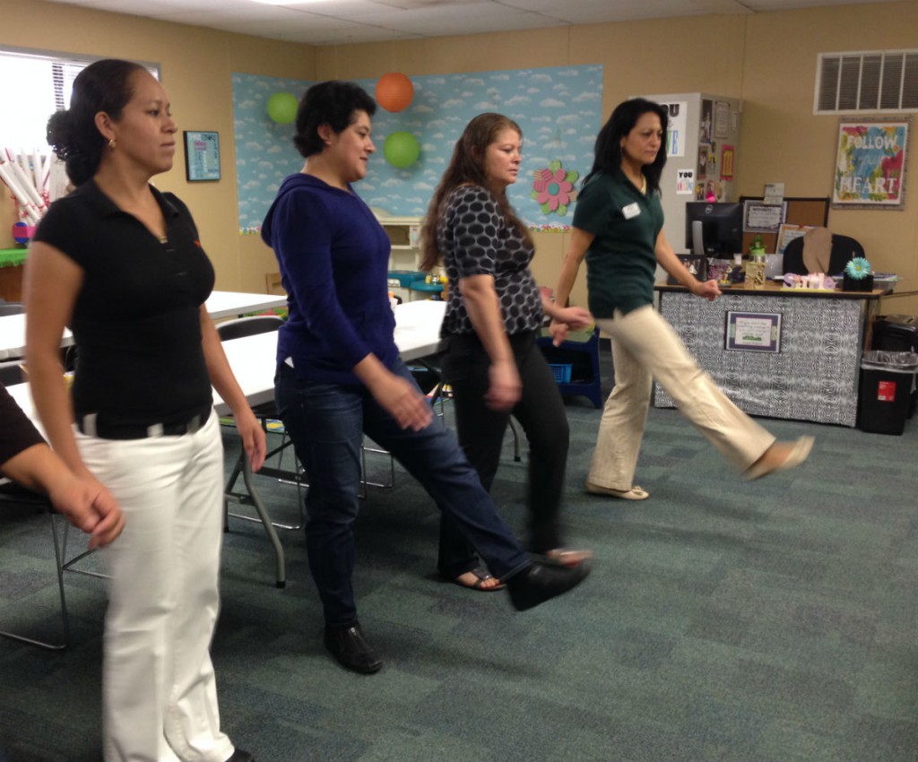 immigrant parents exercising at center NEW