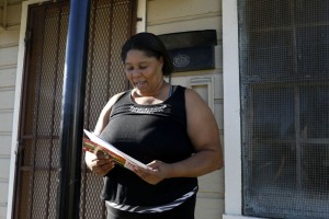 Yolanda Weeks, a Jubilee Park resident, says it can be tough getting fresh food in the neighborhood. Photo/Lara Solt